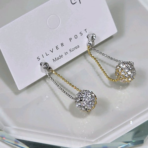 큐빅셋팅 드롭귀걸이