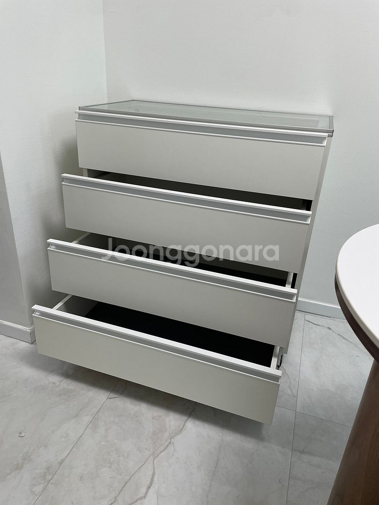 맞춤제작 아일랜드 수납장 (상판 유리) 새상품 !--0