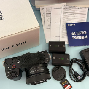 소니 sony zv-e10m2 렌즈16-50킷 박스풀셋