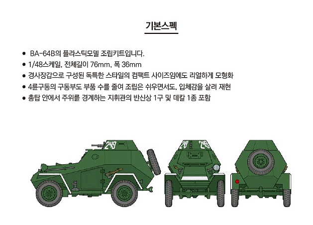[타미야 ] 러시아 장갑차(BA-64B) 1/48 비율--8