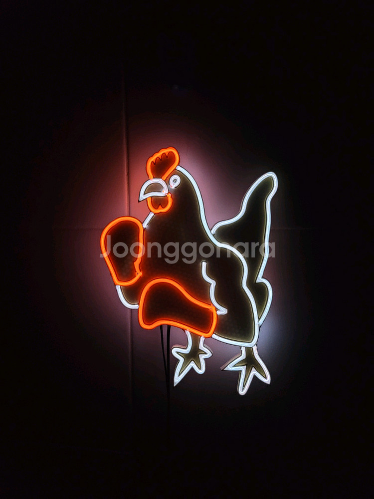 네온사인 닭 치킨 복싱 led--2