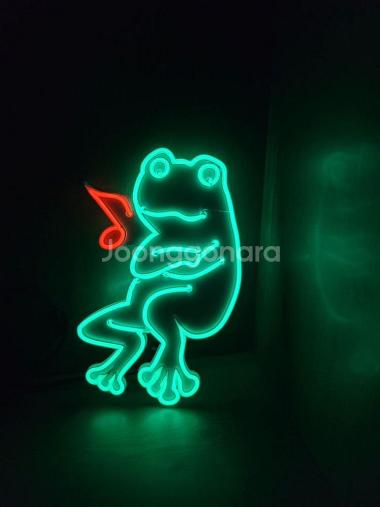 네온사인 개구리 뮤직 led 램프--3