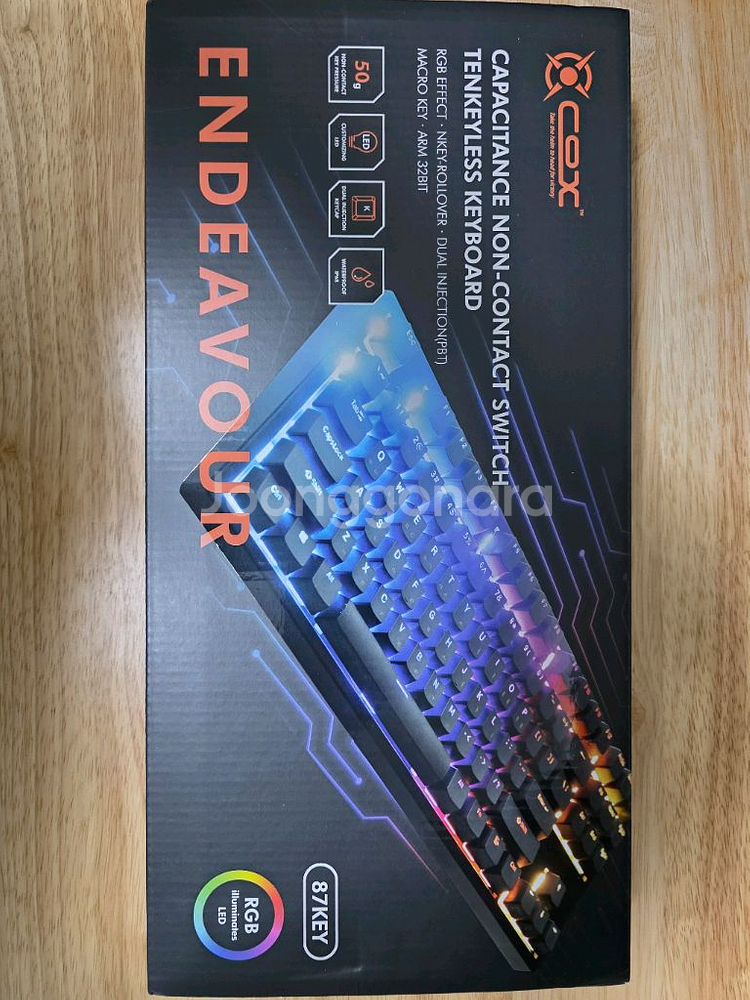 COX 엔데버 텐키리스 RGB 무접점 키보드 50g--0