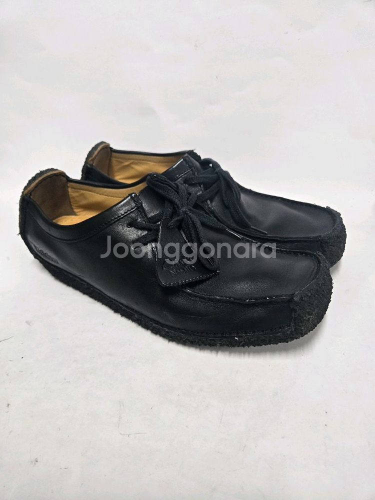 클락스 Wallabee 검정 가죽 uk8 270mm--0