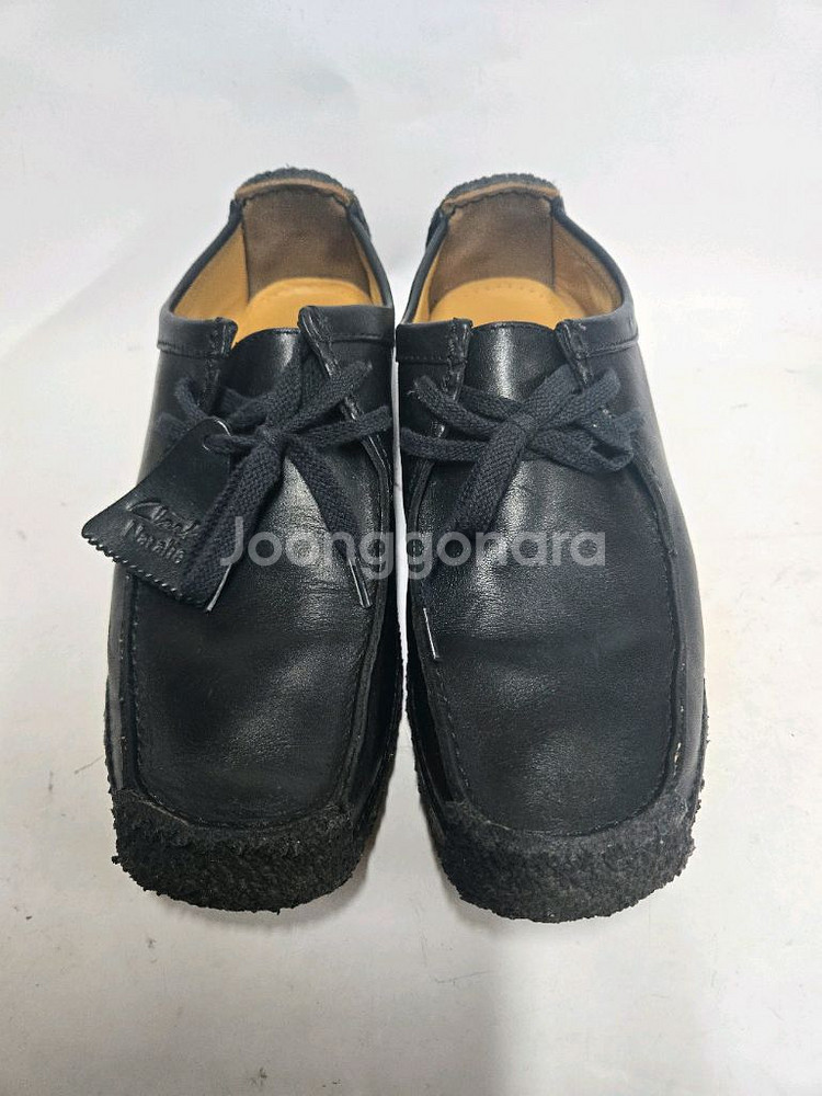 클락스 Wallabee 검정 가죽 uk8 270mm--1