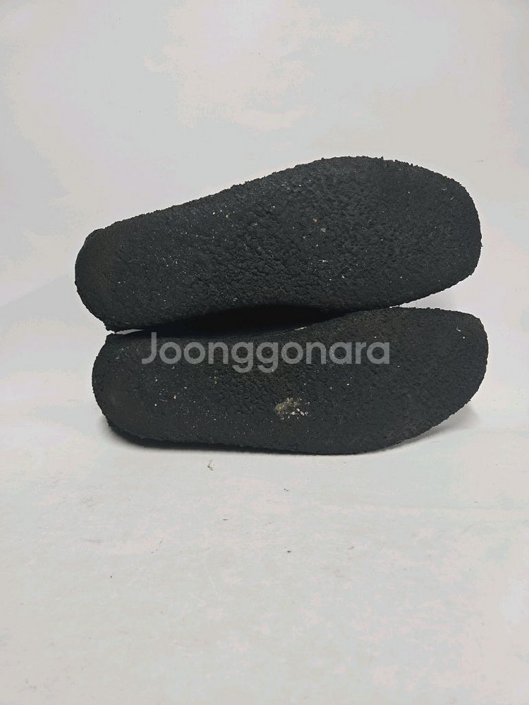 클락스 Wallabee 검정 가죽 uk8 270mm--5