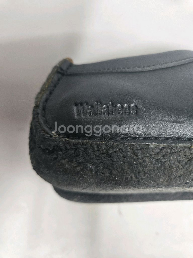 클락스 Wallabee 검정 가죽 uk8 270mm--8