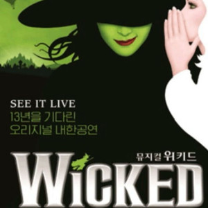 뮤지컬 위키드 vip석 2매( 8/ 16 토 7시)