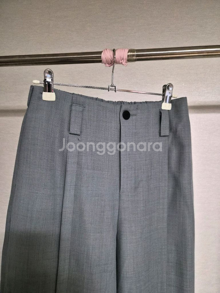 새옷 55) 멋스런 회색 앞트임 와이드팬츠--3