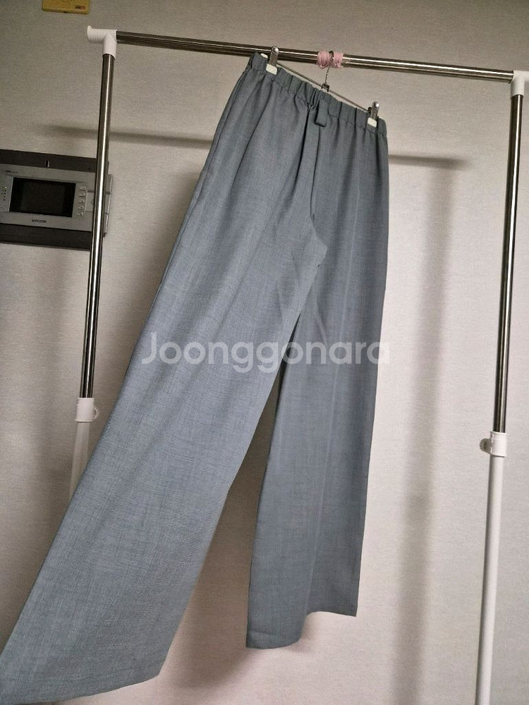 새옷 55) 멋스런 회색 앞트임 와이드팬츠--5