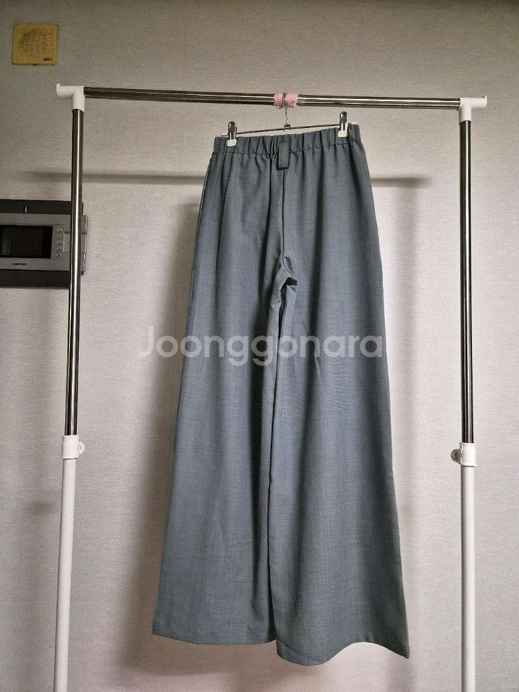 새옷 55) 멋스런 회색 앞트임 와이드팬츠--4