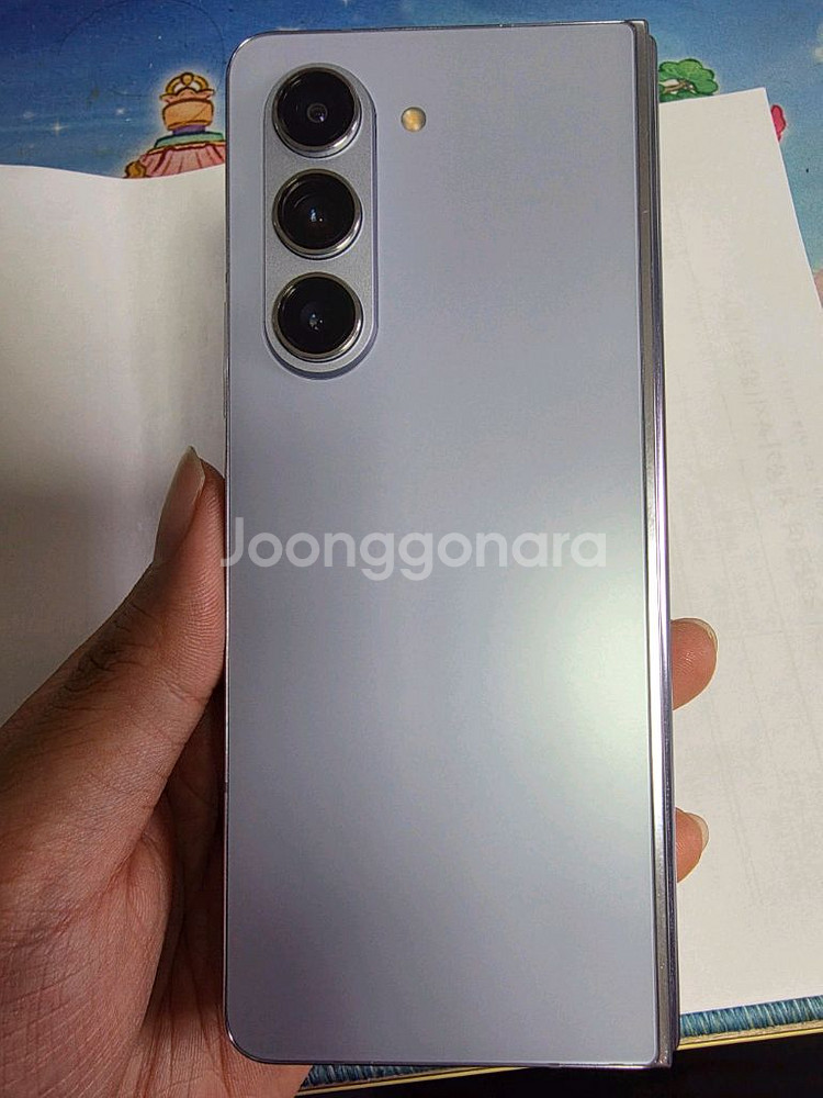 갤럭시 Z 폴드5 자급제 아이스블루 256GB 올갈이--2