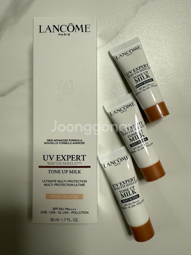 (미개봉)랑콤선크림 톤업밀크 로지블룸 50ml--0