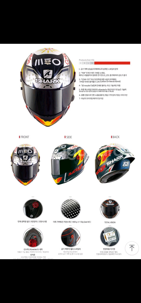 (신품 컨디션) 샤크 RACE-R Pro GP 헬--7