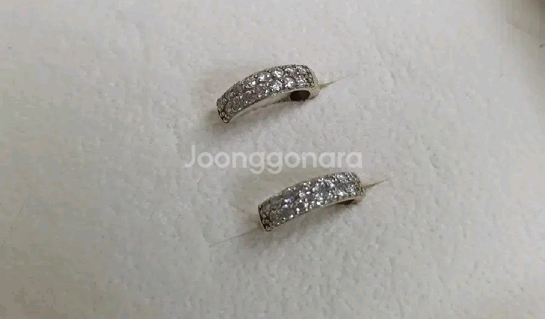 보스크 로제 귀걸이 목걸이 14k 무도금 화이트 세트--0