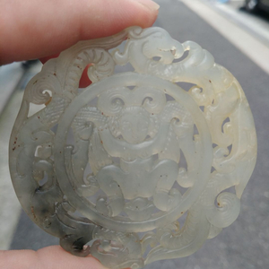 천연 백옥 조각파