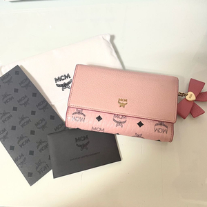 MCM 비세토스 분홍 핑크 중지갑 반지갑 장지갑 카드지