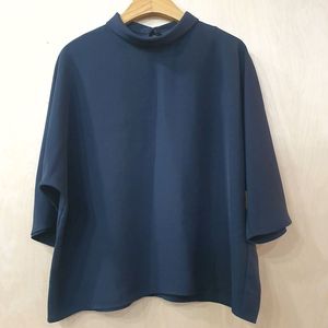 유니클로 네이비 블라우스 S