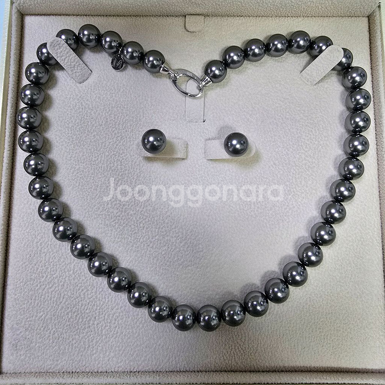 [새상품] 스와로브스키 정품 흑진주 목걸이--0