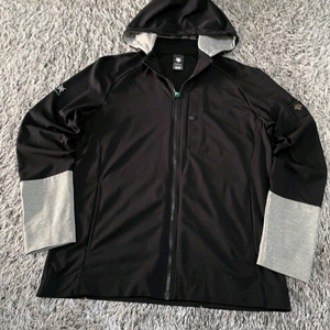 데상트 블랙 후드 집업 자켓 95/M