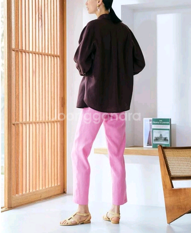 SJ와니 프렌치린넨100 블라우스(55~66)ㅡ새상품--7