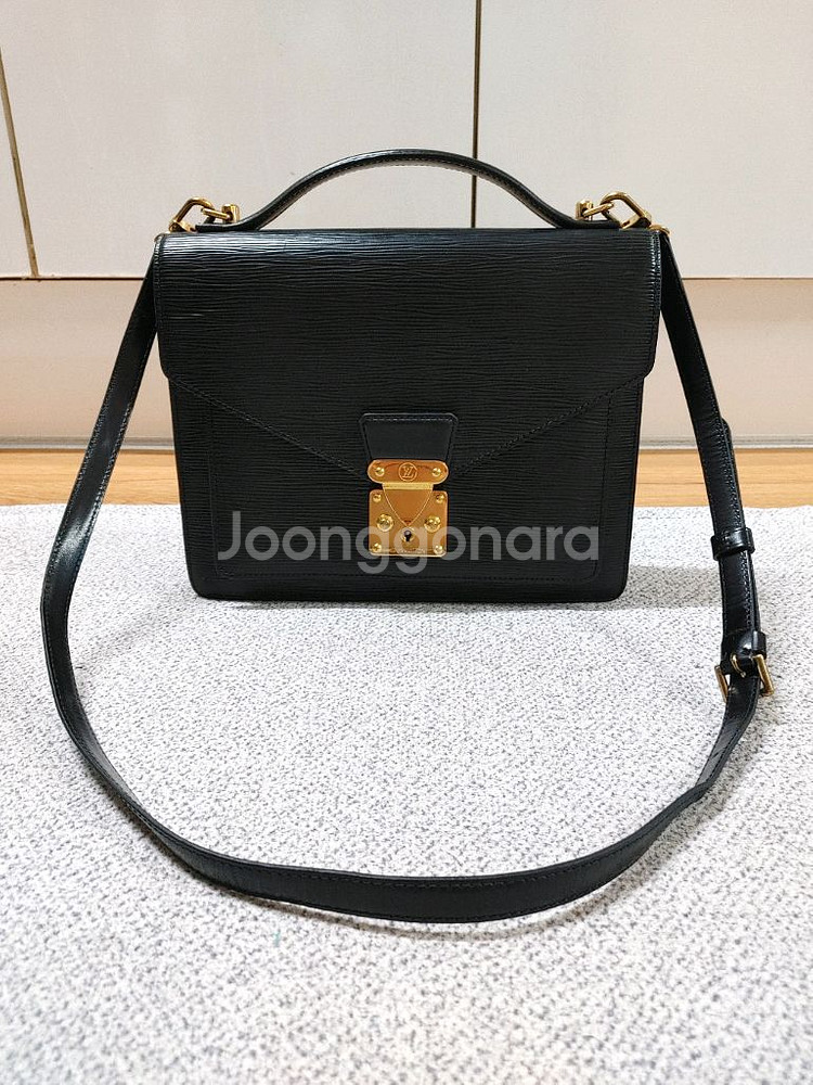 정품 클래식 루이비통 에삐 몽소 빈티지 크로스백 토트백--0