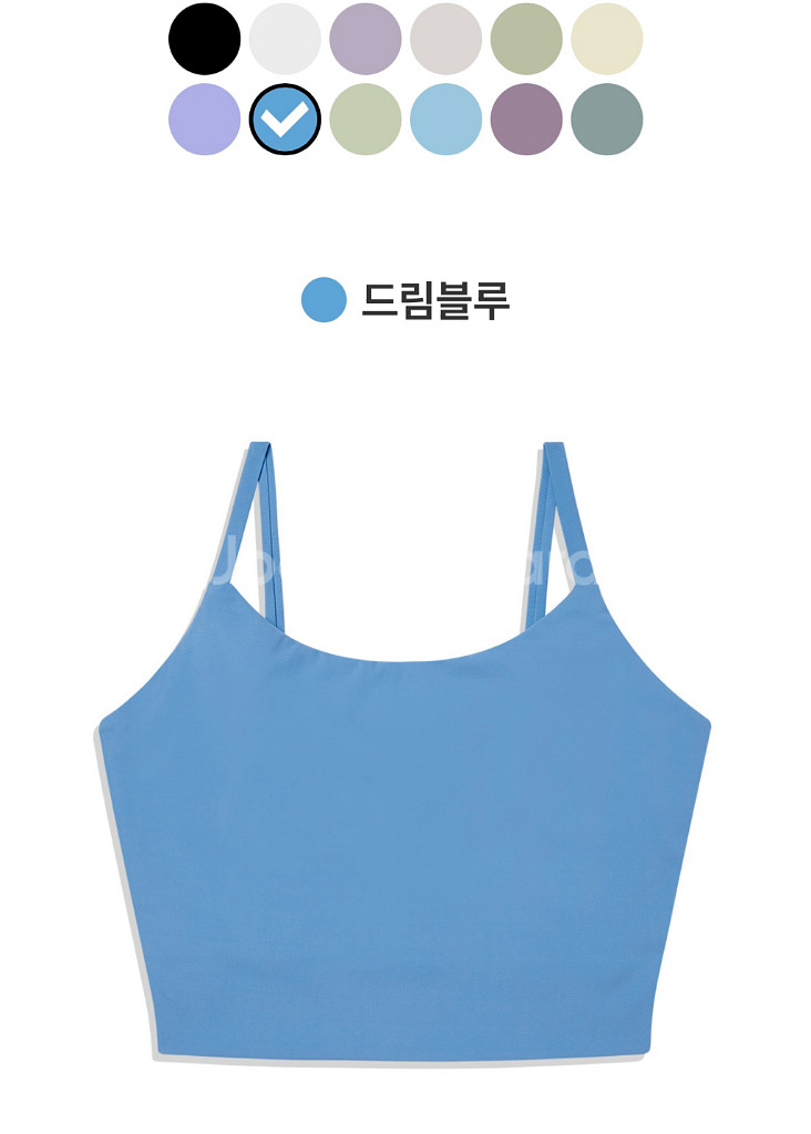 [택없는새상품]안다르 에어리프리 소프트브라탑M 드림블루--0