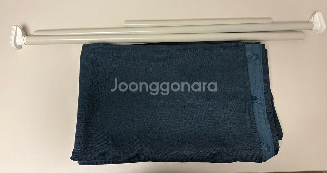 이케아 안나카이사 암막커튼 2장, 커튼봉 판매--1