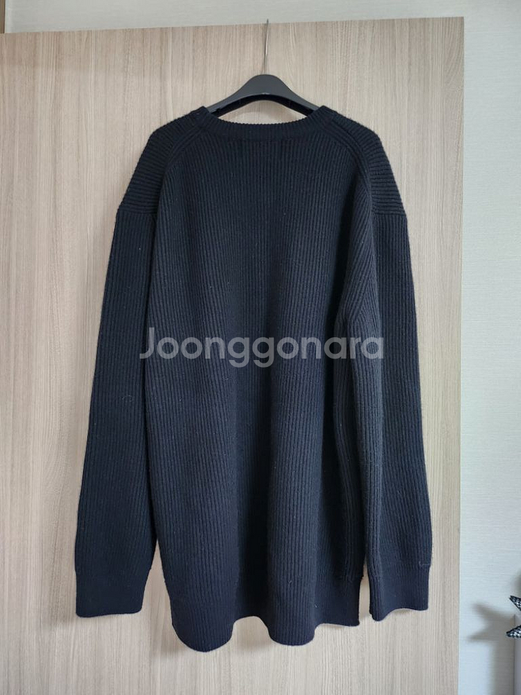 솔리드옴므 니트 탑.블랙--1