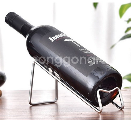 심플 와인랙 실버색상 거치대--0