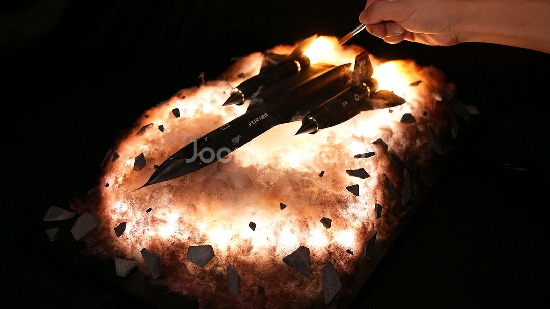 대형 블랙버드 액자디오라마--3