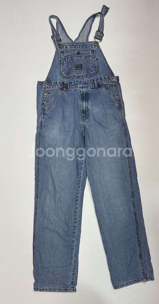 빈티지 워싱 데님 오버롤 점프수트 멜빵바지--0