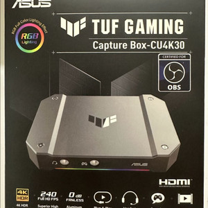 ASUS TUF GAMING 캡쳐보드 CU4K30