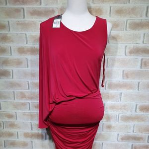 택부착 BCBG MAXAZRIA 정품 져지스판셔링원피스