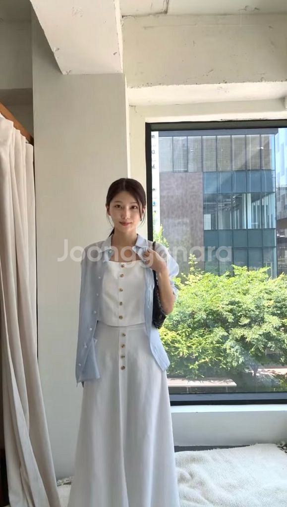 시에 sie 네프 셋업 투피스 상의 s 하의 맥시 s--1