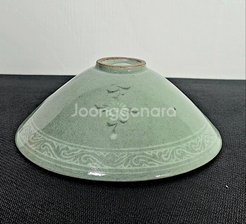 도암 지순탁 선생 작 청자박지화문다완--3