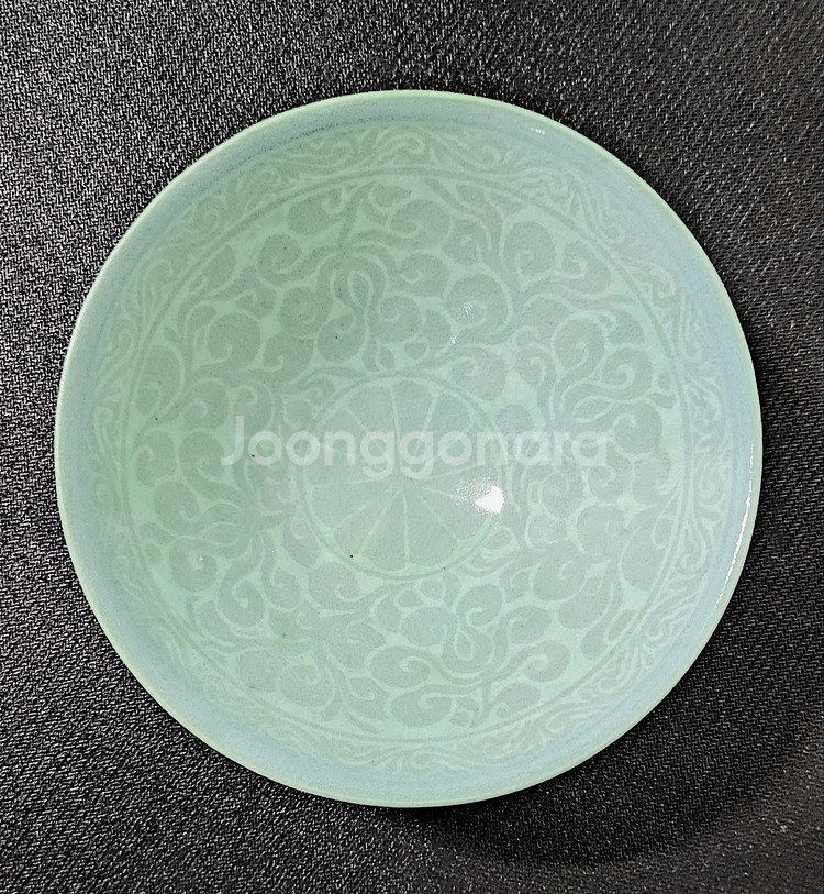 도암 지순탁 선생 작 청자박지화문다완--2