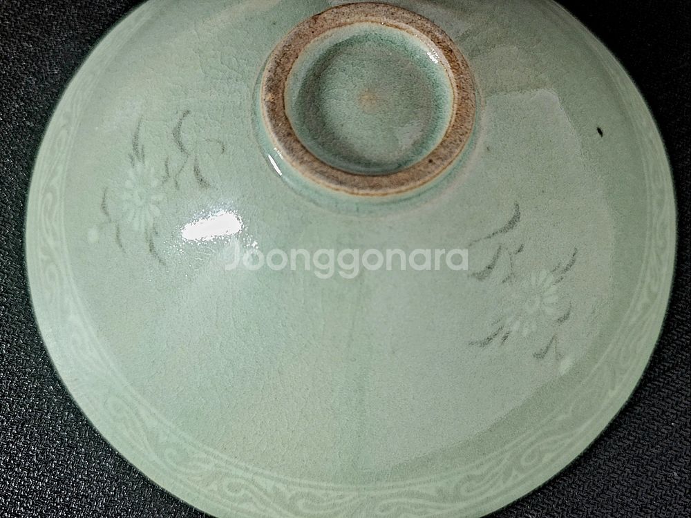 도암 지순탁 선생 작 청자박지화문다완--8