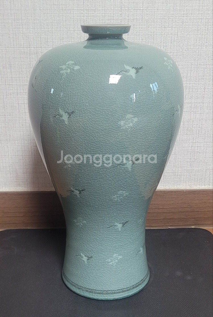 해강 유근형 선생 작 상감운학문매병--0