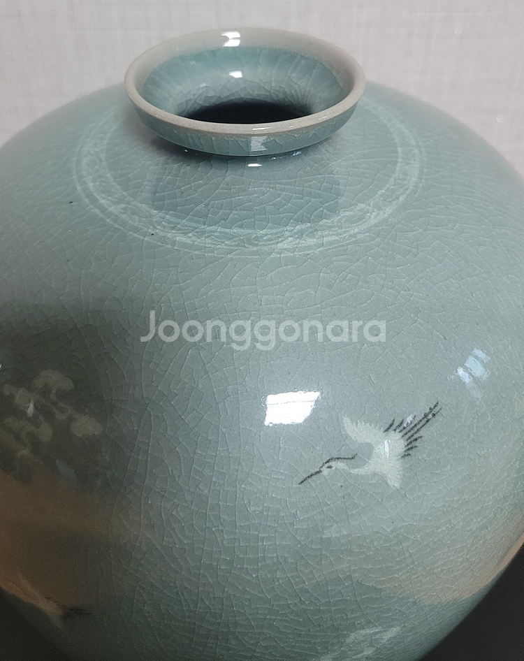 해강 유근형 선생 작 상감운학문매병--4