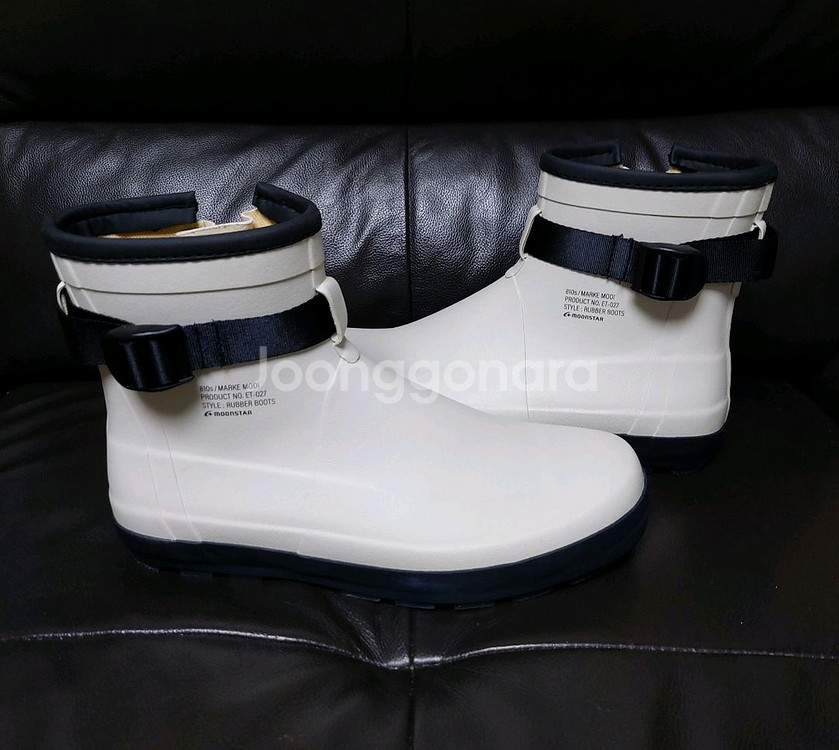 문스타 810s 마르케 모디 화이트 레인부츠(260mm--1