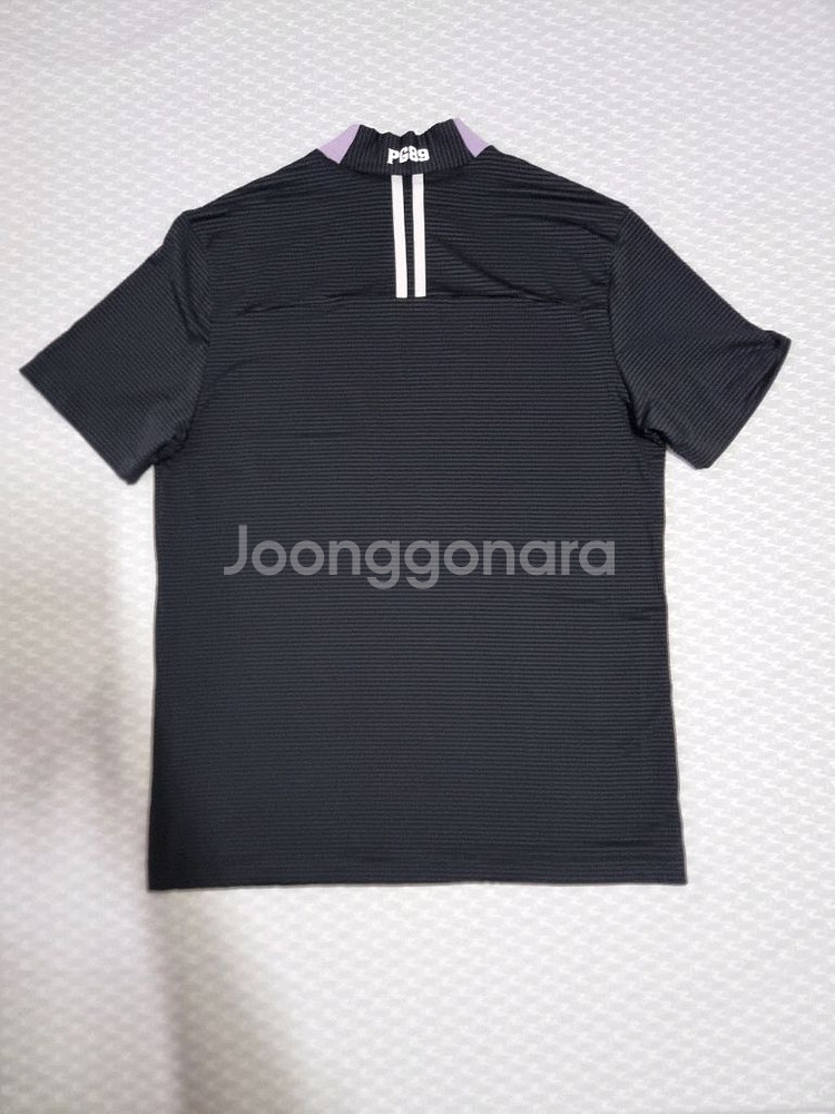 파리게이츠 블랙 라일락 골프 반팔티--1