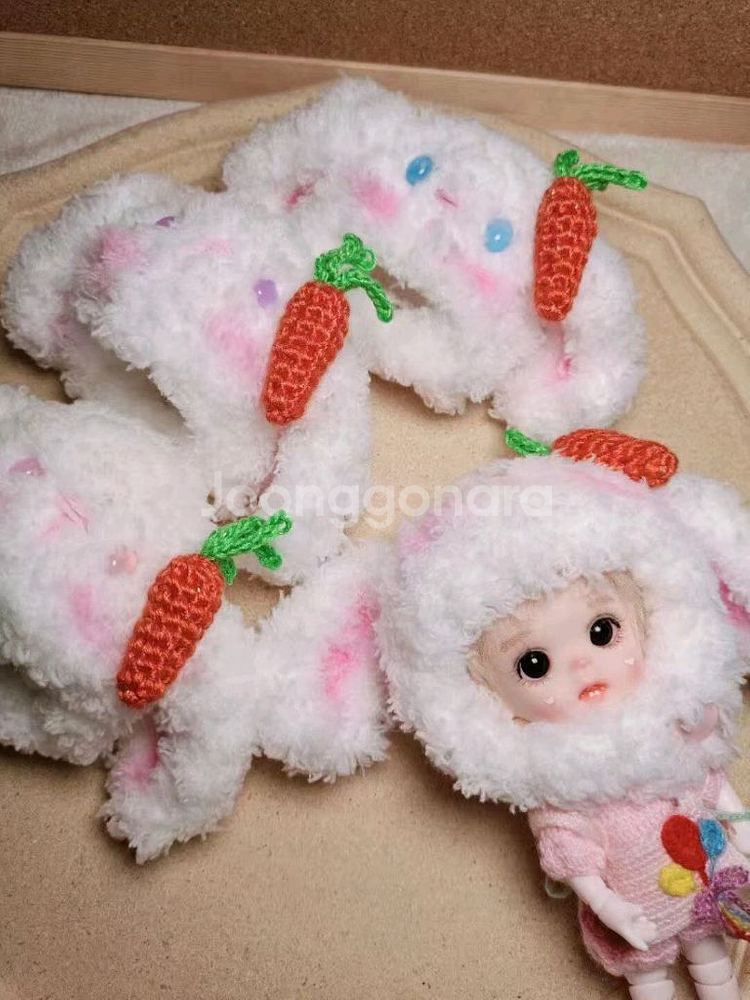 오비츠 11 사이즈 뜨개 토끼모자--4