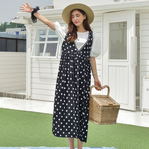 새상품)레이스 도트 나시 롱원피스 빅사이즈