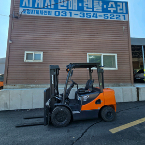 두산 3톤 중고지게차ㅣ2020년식ㅣ2단 3M