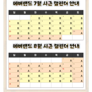 에버랜드 A구간 종일권