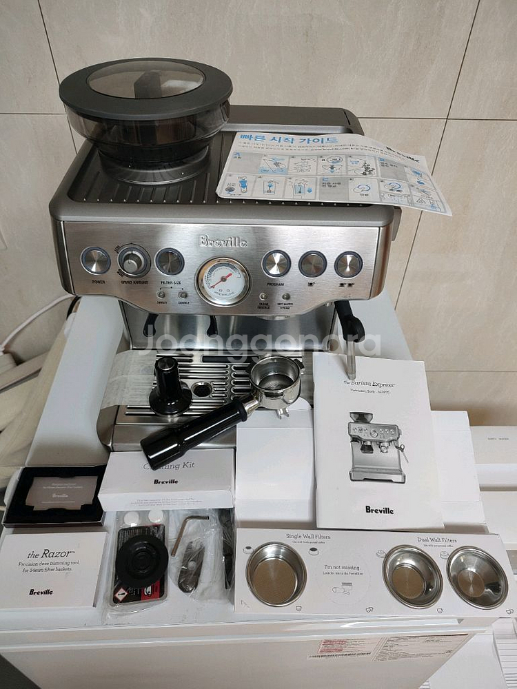 환불가능)브레빌 커피머신 BES870 바리스타(미사용)--0