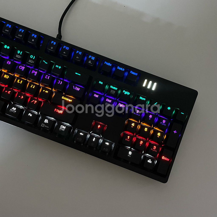 앱코해커 K660S 레인보우 키보드 마우스 헤드셋 스피--0