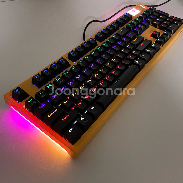 앱코해커 K660ARC 옐로 키보드 마우스 헤드셋 스피--2