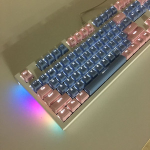 앱코해커 K8300 하니핑키블루 키보드 마우스 헤드셋